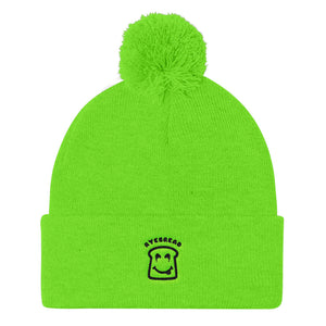 Pom Pom Knit Cap