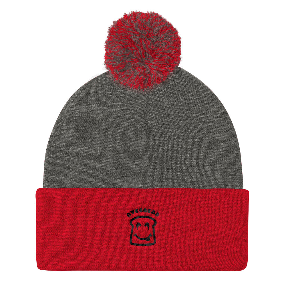 Pom Pom Knit Cap
